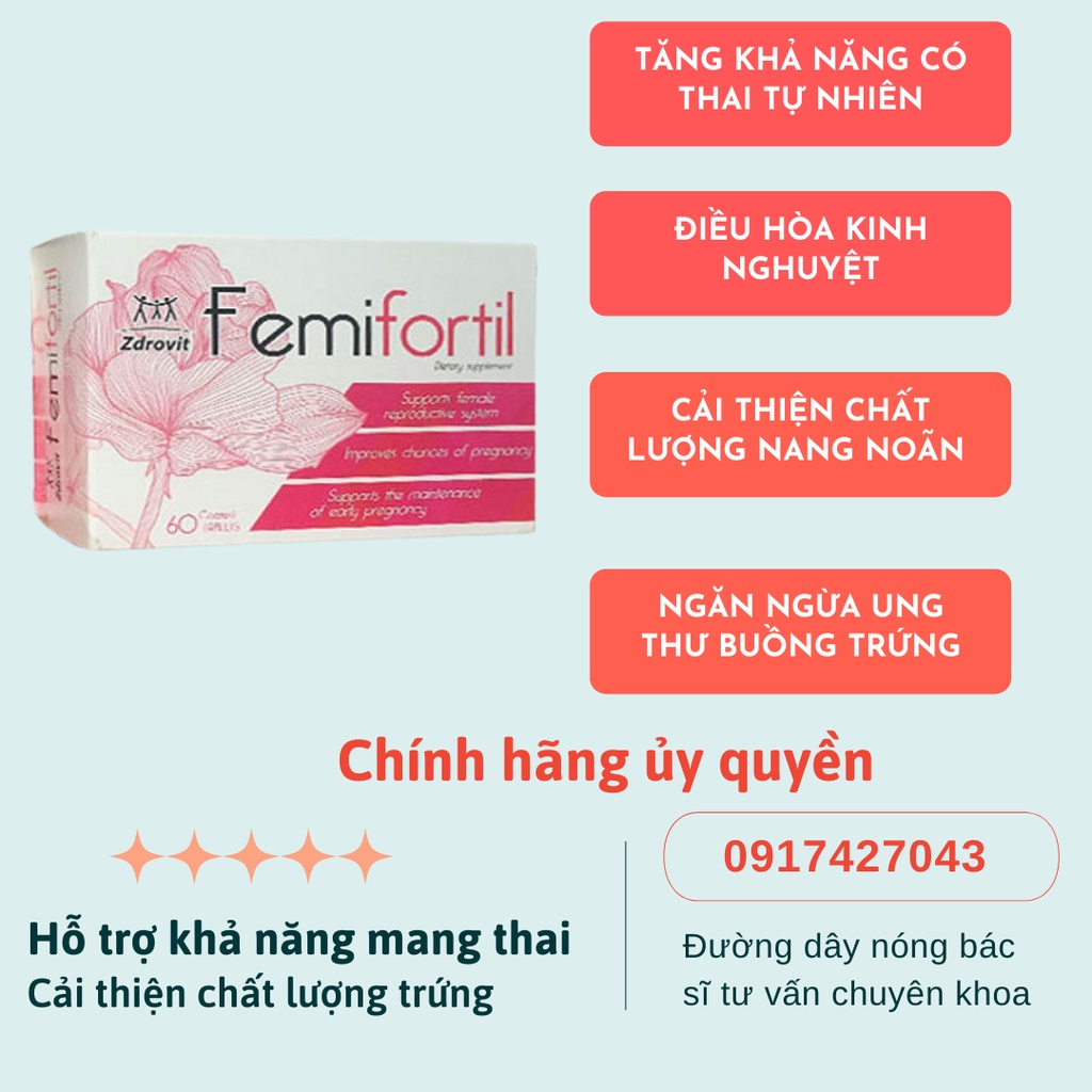 Viên uống bổ trứng Femifortil dành cho phụ nữ