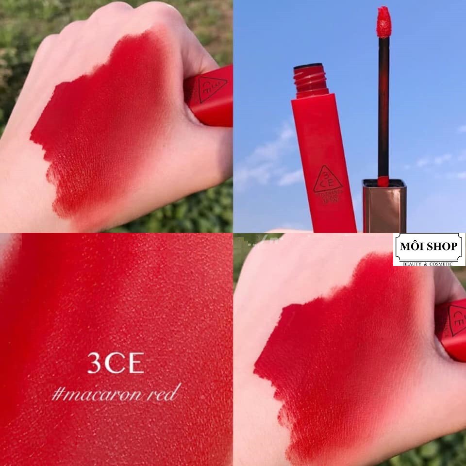 Son 3CE cloud lip tint macaron red (màu đỏ tươi)