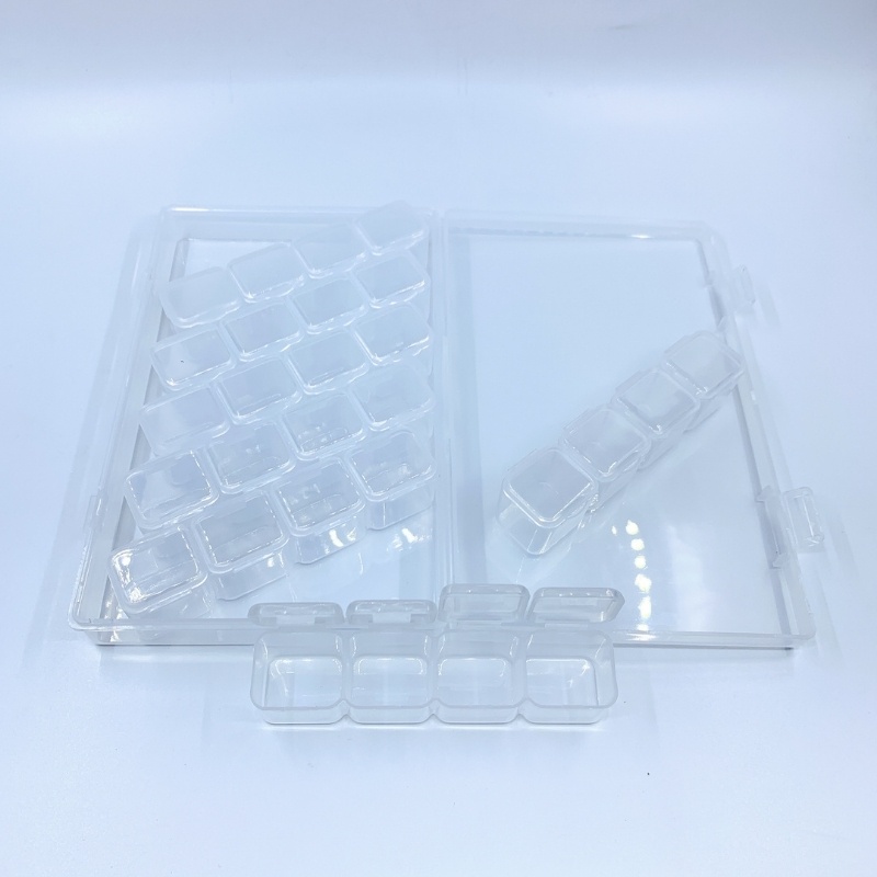 Hộp 28 khay đựng Charm Bông Đá _ Nhựa PVC dẻo không bể khi rớt _ hàng xuất
