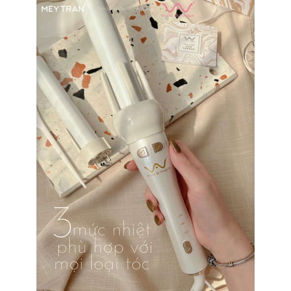 MÁY LÀM TÓC UỐN XOAY TỰ ĐỘNG 2 TRỤC 25MM & 32MM VER 4 VIVID & VOGUE
