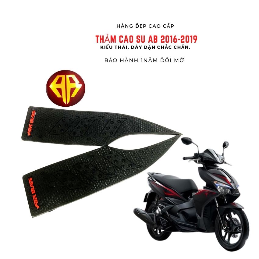 Thảm lót chân xe AB airblade 2016-2017-2018-2019 tấm để sàn gác chân cao su