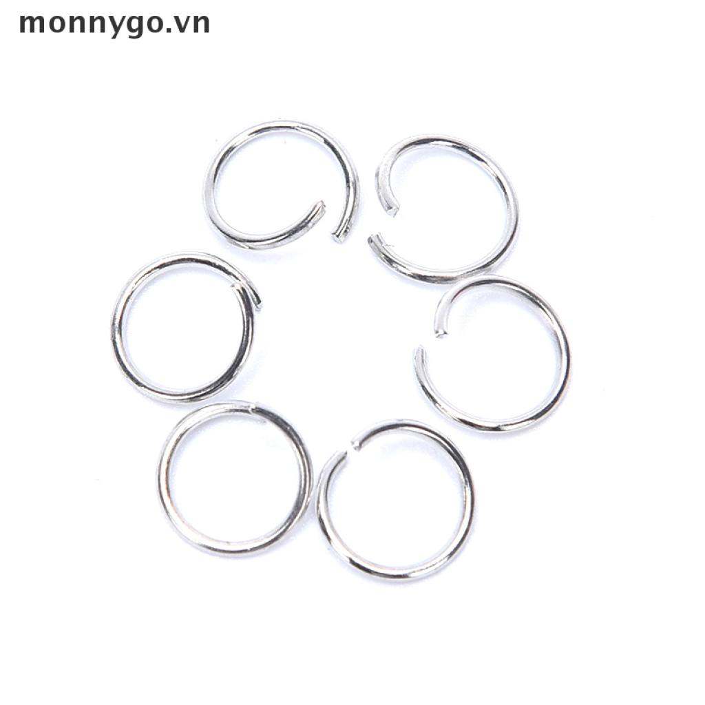 Bộ 150 vòng móc khóa có dây xích và khoen tròn hở và mắt vít hỗ trợ làm móc khóa thủ công DIY