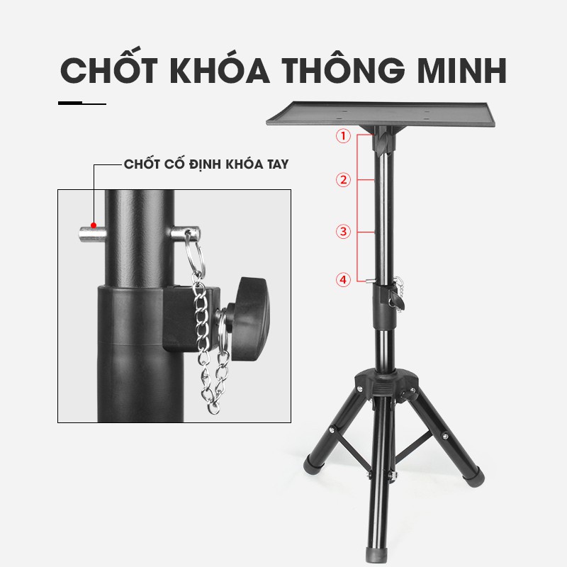Giá đỡ máy chiếu - Tridpod cho máy chiếu đa năng - Hàng Sang Trọng, Lịch Sự Bằng Hợp Kim Nhôm