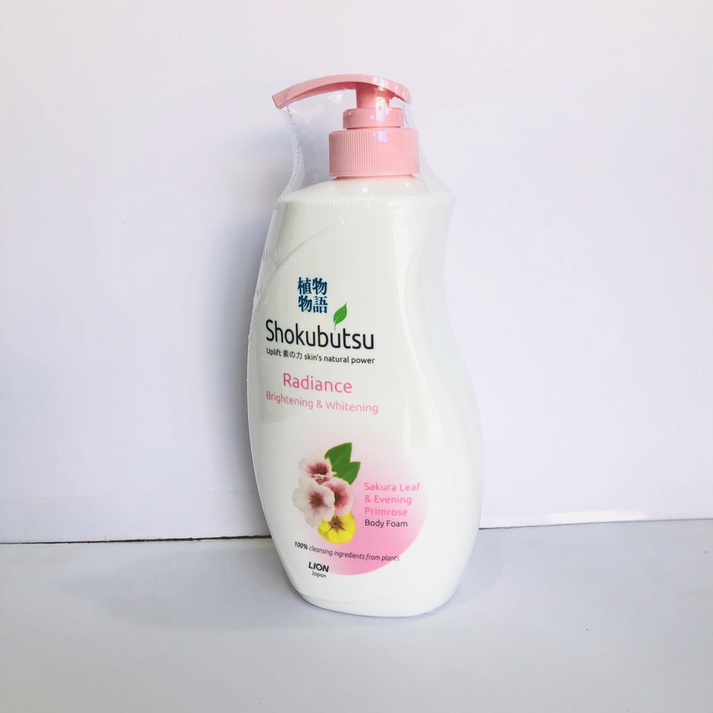 Sữa tắm Shokubutsu Radiance Sakura leaf &amp; evening Primsore 500ml