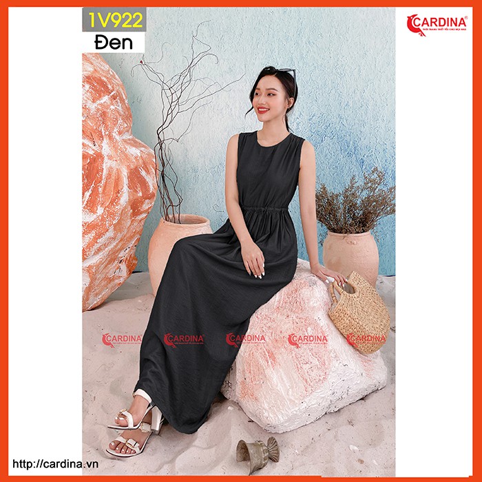 Váy Maxi Rút Chun Eo Trơn Màu CARDINA | BigBuy360 - bigbuy360.vn