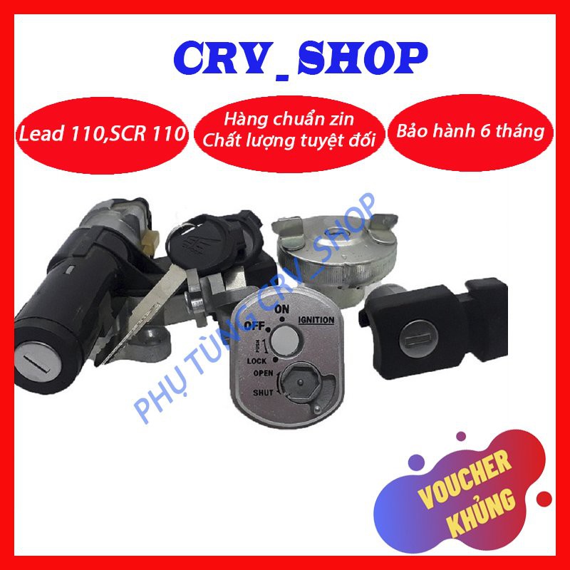 Ổ Khóa Xe Máy ❤️𝑭𝑹𝑬𝑬𝑺𝑯𝑰𝑷❤️ Ổ Khóa Xe Lead 110cc, SCR 110cc 2 Cạnh Khóa Chất Lượng Cao Bảo Hành 6 Tháng