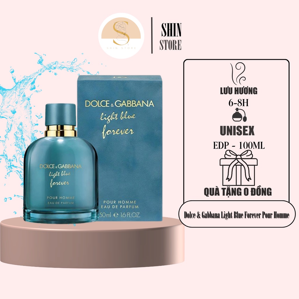 Nước Hoa Nam Nữ Dolce & Gabbana Light Blue Forever Pour Homme Edp 100Ml - Hương Thơm Nam Tính, Quyến Rũ, Thanh Mát