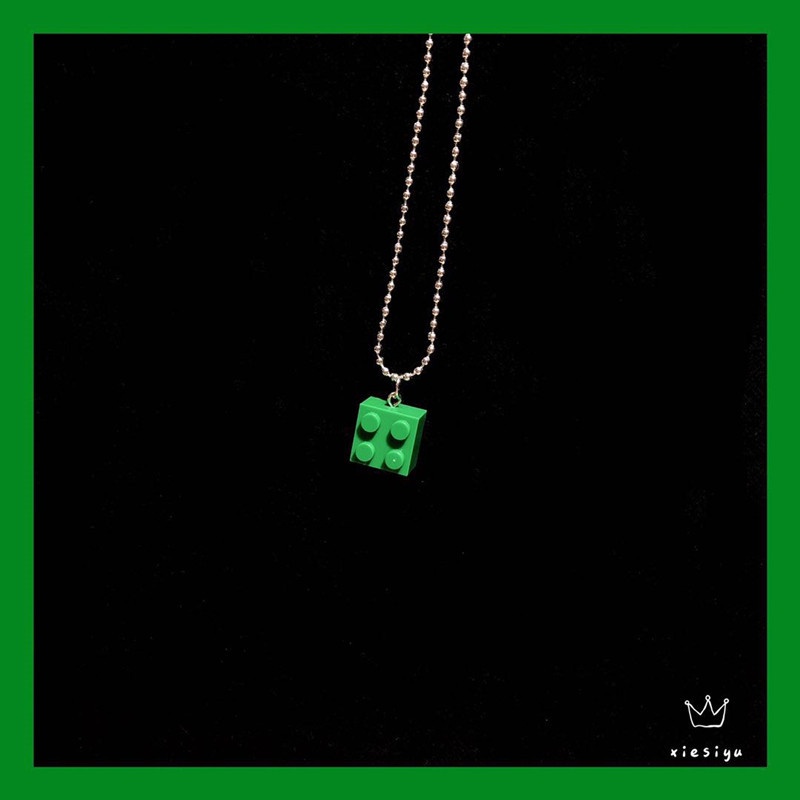 Vòng Cổ Mặt Khối LEGO Phong Cách Hàn Quốc Đơn Giản Sáng Tạo Dễ Thương Thời Trang Dành Cho Bạn Nữ