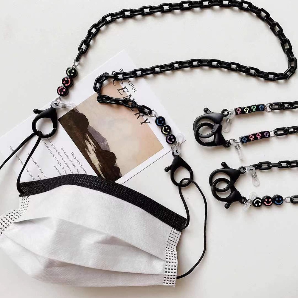 Dây Đeo Mắt Kính Bằng Acrylic Chống Mất Thiết Kế Hình Bướm Phong Cách Hàn Quốc