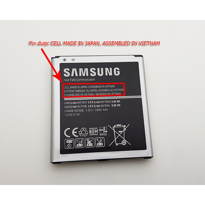 Pin thay thế cho samsung galaxys J2 Prime chính hãng