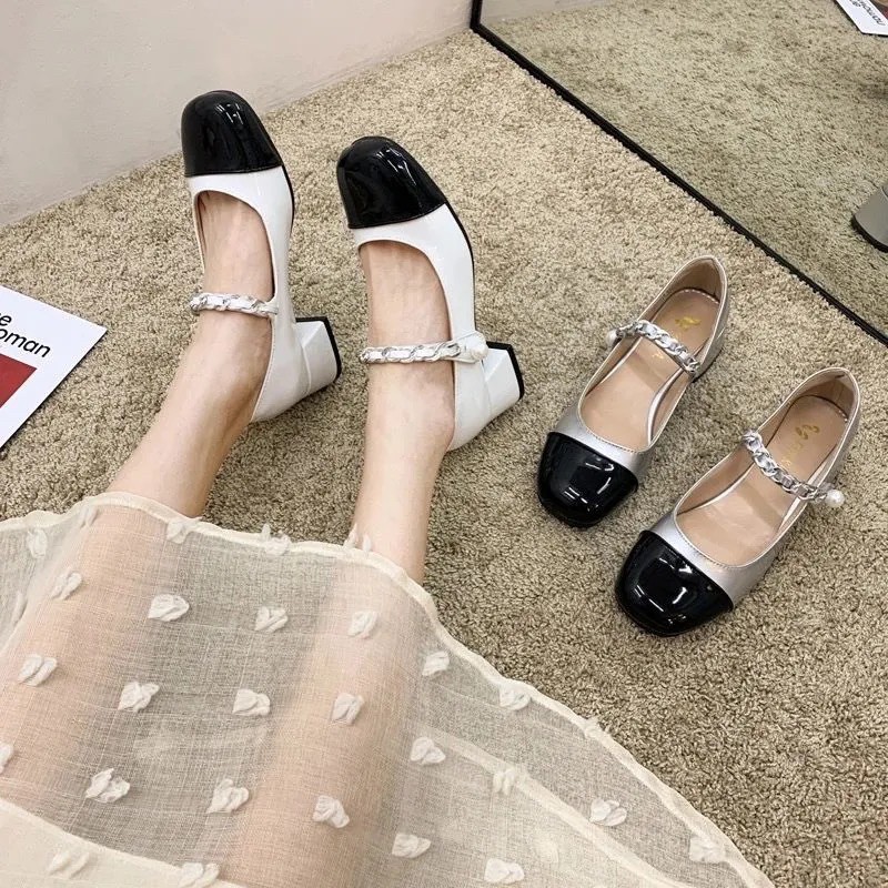 Giày miumiu quai xích đế 4p