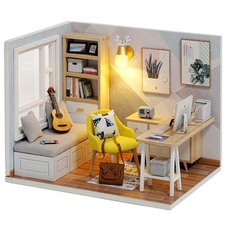[TẶNG KEO+TẤM CHE BỤI] Mô hình Nhà Búp Bê DIY -GÓC NGHIÊN CỨU SÁNG TẠO (Sunshine Study)-QT007