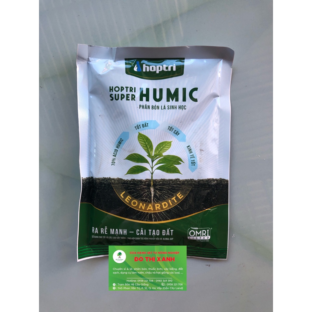 SUPER HUMIC Hợp Trí- Phân Bón Hữu Cơ Sinh Học , cải tạo đất, ra rễ mạnh gói 250gr