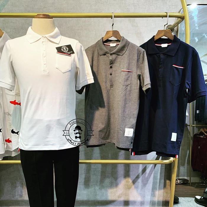 Áo Phông Polo Thom Browne Có Túi