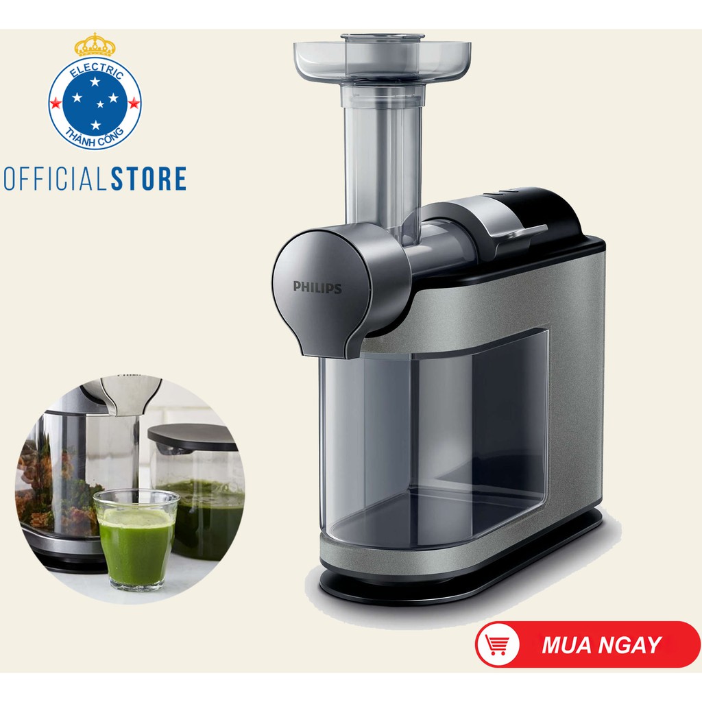 Máy Ép Trái Cây Philips HR1897 - Xám, 1L, Kích Thước 15x25x20cm