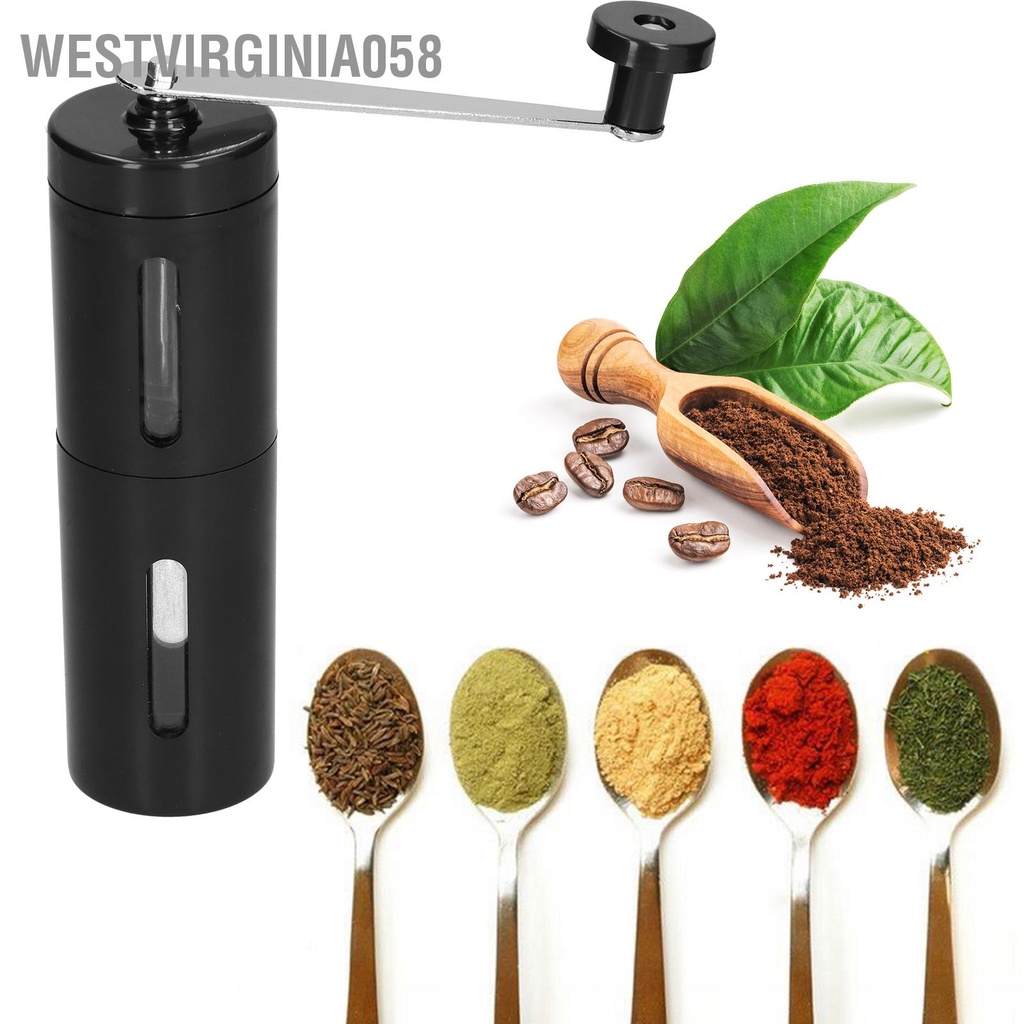 Westvirginia058 Máy xay pha cà phê tay quay mini gốm cầm hạt tiêu