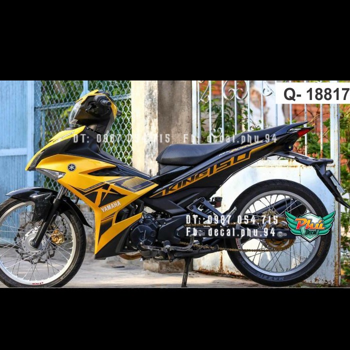 Tem rời Exciter 150 MX king vàng đen 1