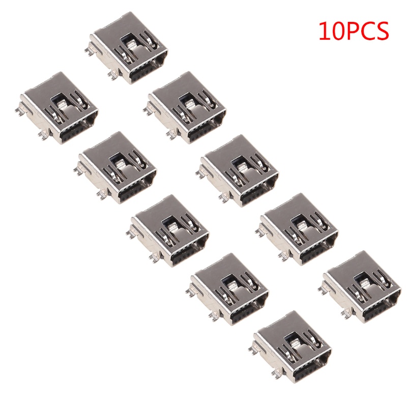 Set 10 Ổ Cắm Mini USB Type B 5 Pin Chuyên Dụng Cho Điện Thoại Di Động