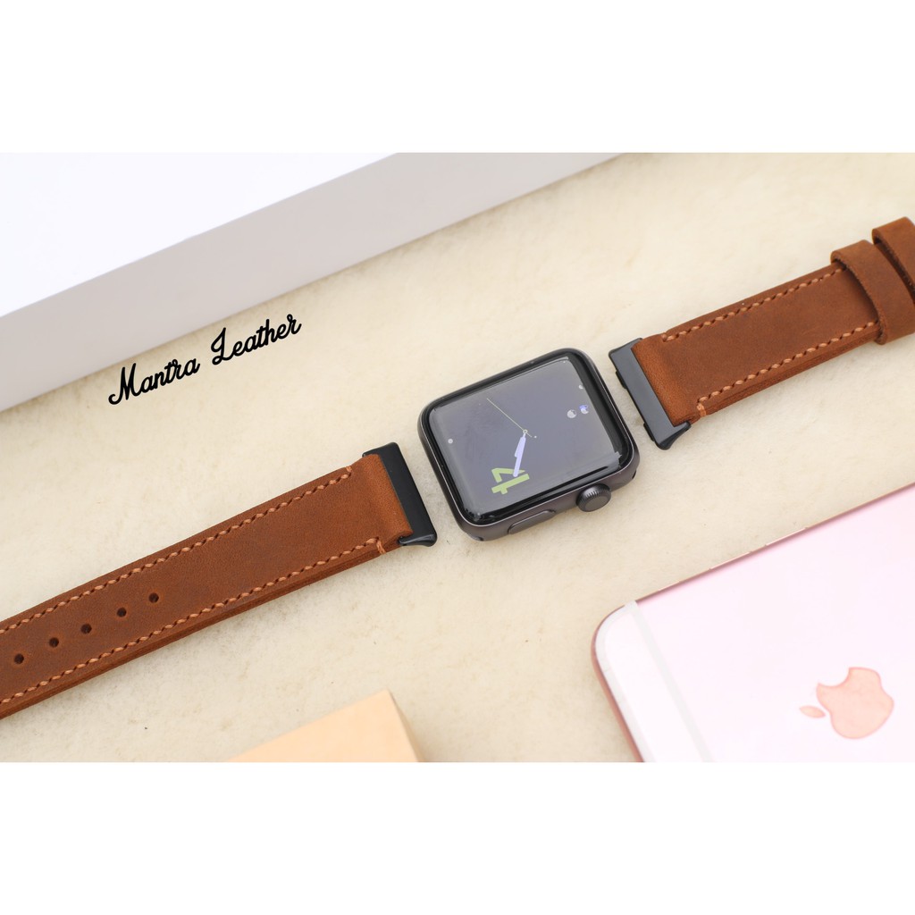 Dây đeo thay thế Oppo Watch 41mm, 46mm da bò sáp handmade