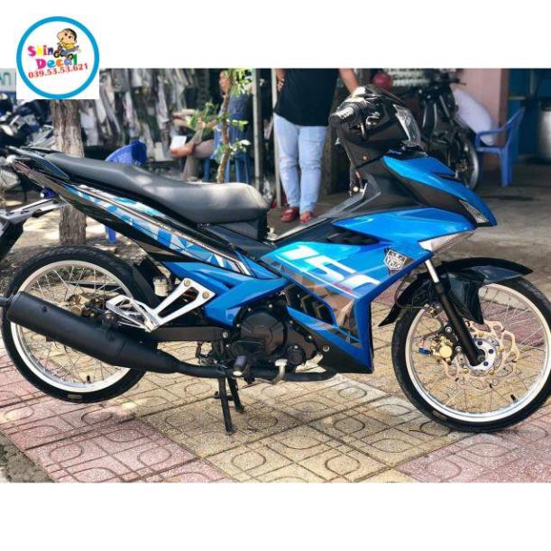 Tem rời ex 150 dán xe xanh đen như hình