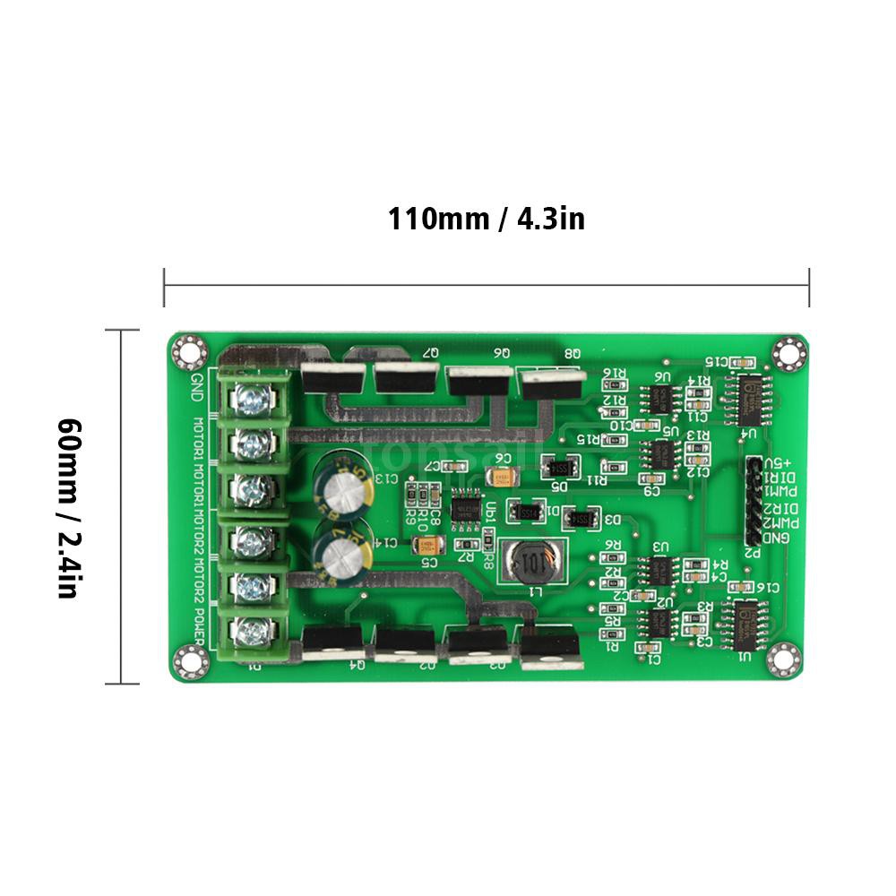 3V-36V Dual Motor Driver Board Module H-bridge DC MOSFET IRF3205 10A Peak 30A