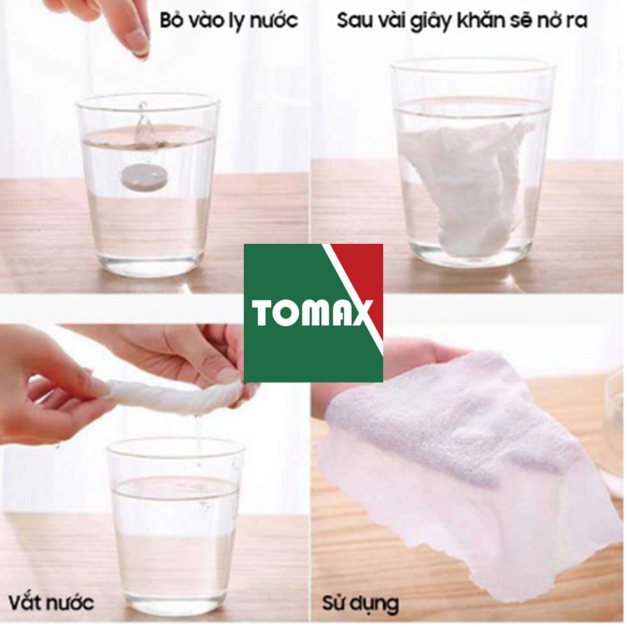 Khăn Giấy Nén Tiện Dụng Du Lịch Đóng Gói Hình Viên Kẹo [Tomax Shop]