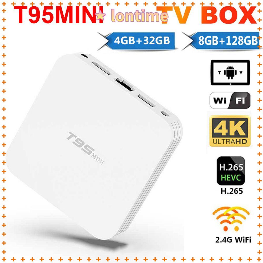 Đầu thu tín hiệu TV thông minh T95MINI 4K H.265 Android 10.0 lõi xử lý 4 nhân 2.4G WiFi