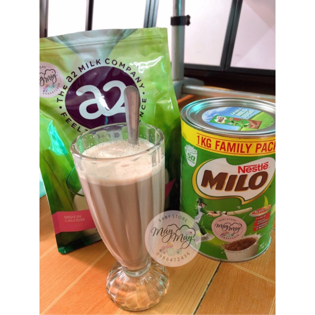 Bộ đôi Milo Úc 1kg & sữa A2 Úc date 2021