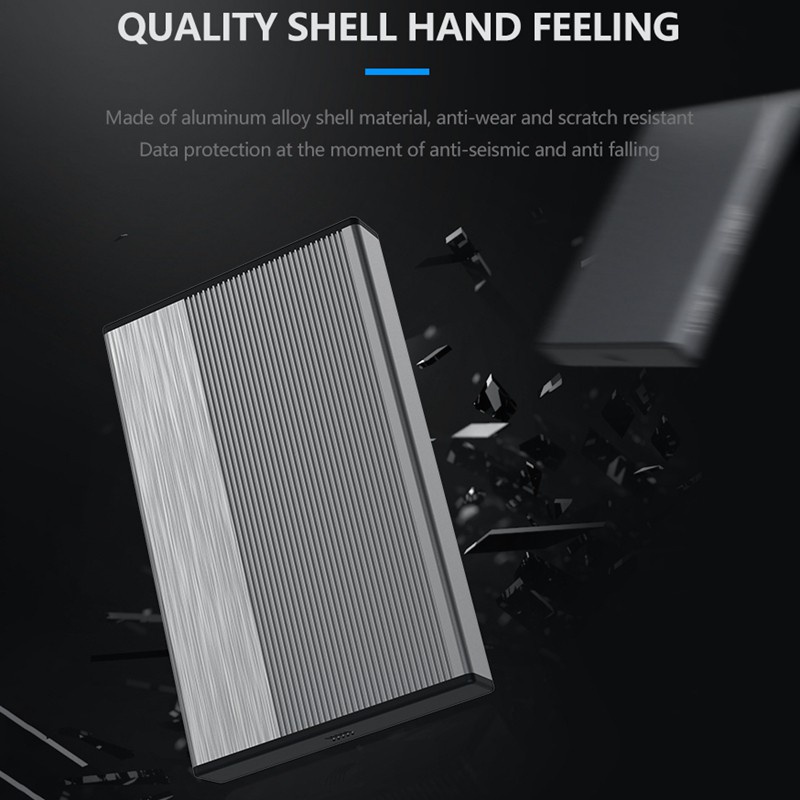 Hộp Ổ Cứng Ngoài 2.5 Inch Sata Sang Usb 3.0 Type C Bằng Nhôm Cho Notebook Desktop (Usb3.0) | BigBuy360 - bigbuy360.vn