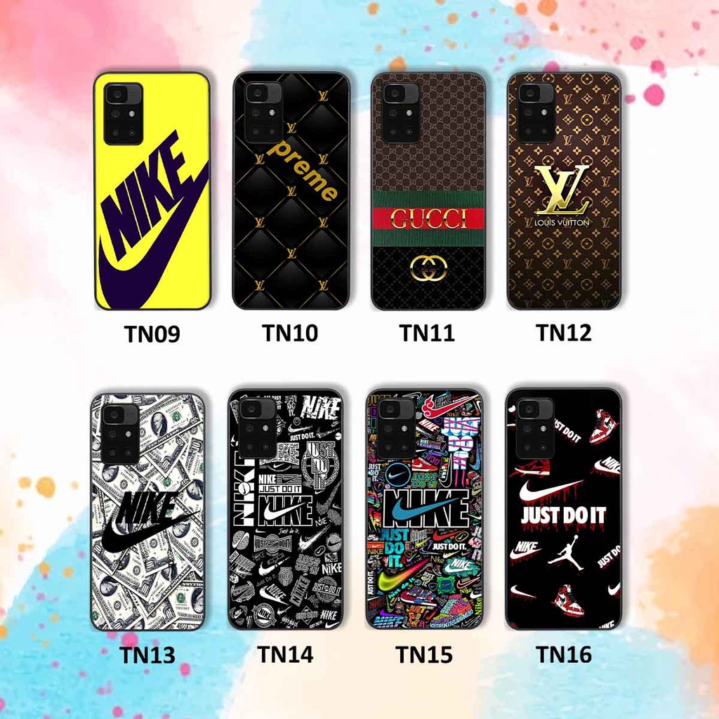 Ốp Xiaomi Redmi 10 in hình thương hiệu L.V, N.I.K.E cá tính, đẳng cấp