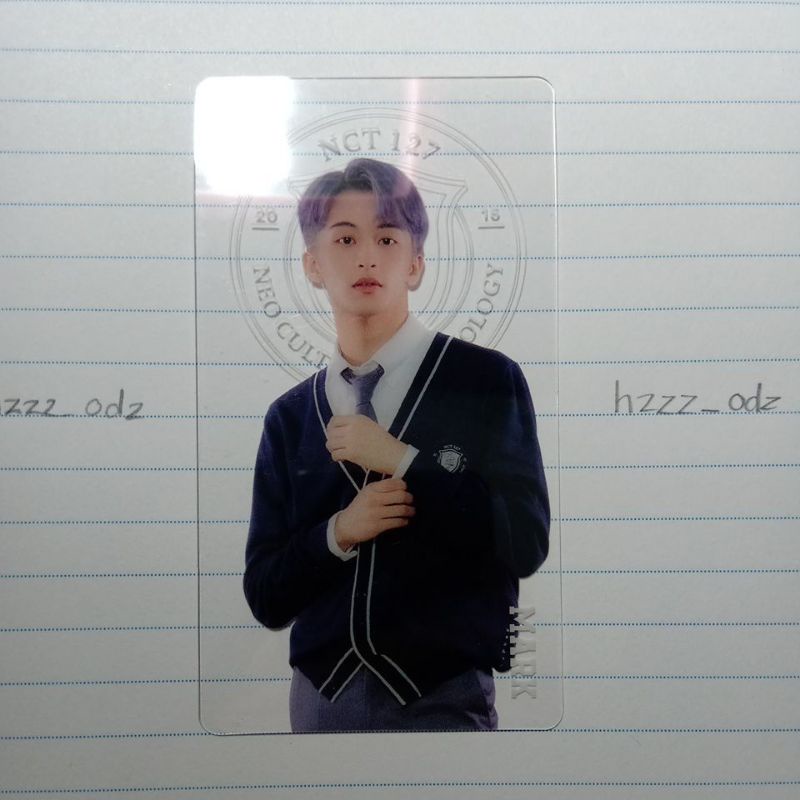 Bookmark đánh dấu trang trong suốt, brochure back to school b2s NCT 127 Mark Haechan Johnny Taeil