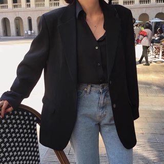 (Hàng có sẵn) Siêu phẩm Áo Blazer trắng, đen mẫu mới (có ảnh chụp thật)