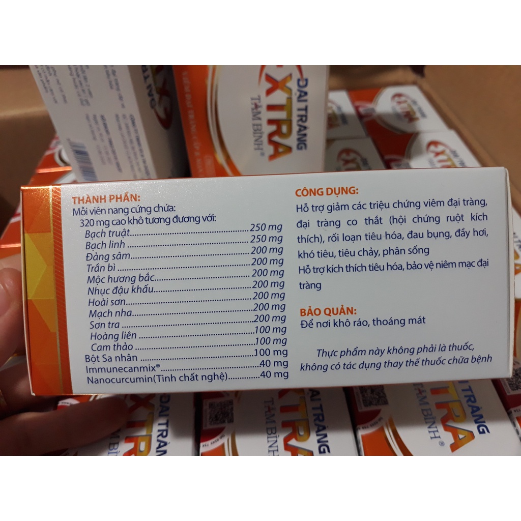 ĐẠI TRÀNG EXTRA TÂM BÌNH - Dùng Cho Người Viêm Đại Tràng Cấp Và Mãn Tính, Người Bị Rối Loạn Tiêu Hóa - Hộp 60 viên