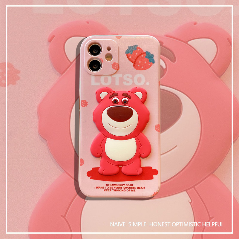 Ốp Điện Thoại Silicone Dẻo Hình Gấu 3d Cho Iphone 12 11 Pro Max X Xs Max Xr 8 7 Plus