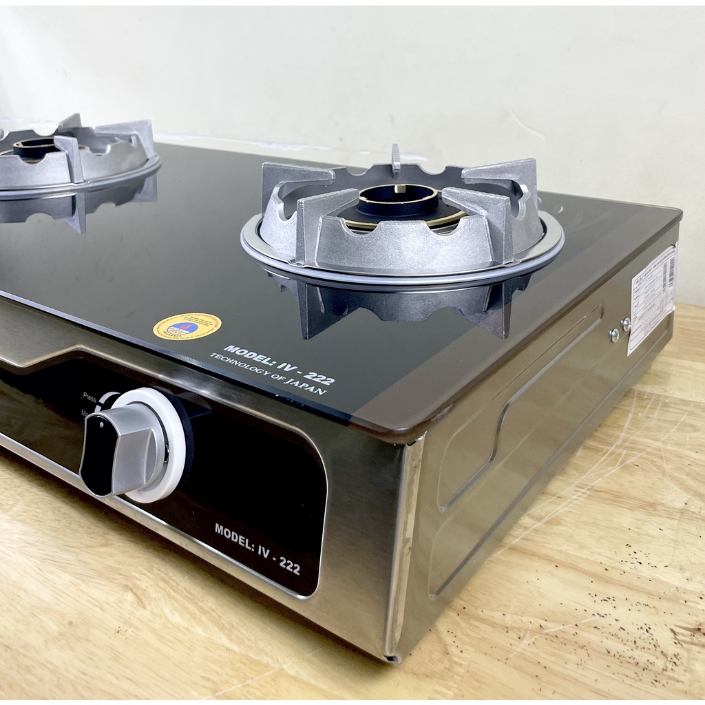 Bếp gas đôi mặt kính chịu nhiệt IKURA - 222