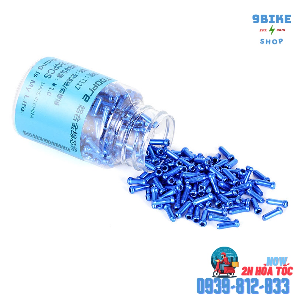 Combo 10 Đầu bịt nhôm dây đề dây thắng xe đạp nhiều màu