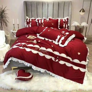 Bộ chăn ga lụa 5 món cho phòng cưới