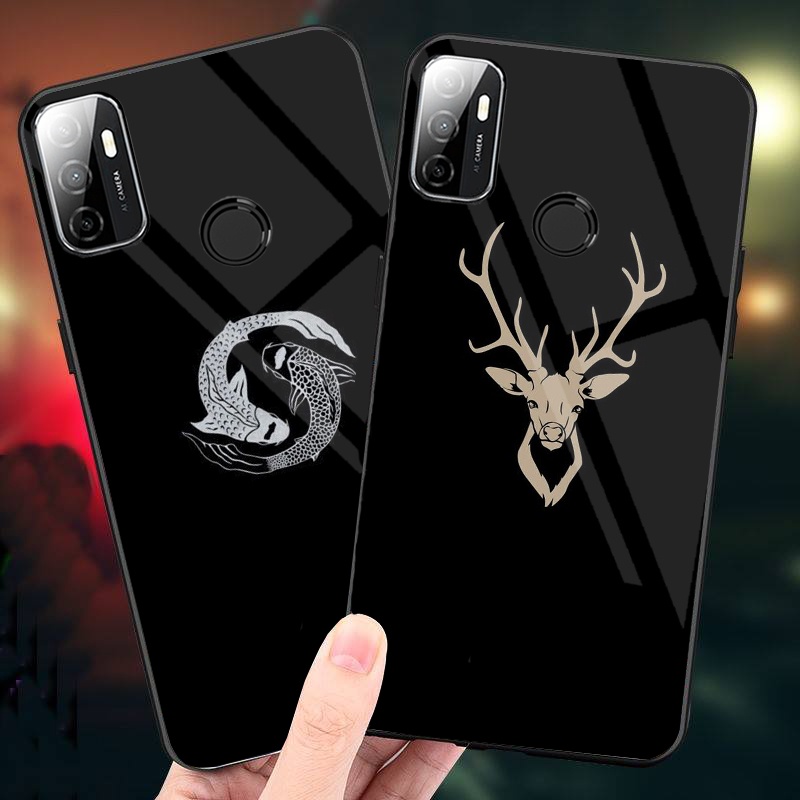 Ốp Lưng OPPO A53 mặt kính cường lực cao cấp thiết kế riêng