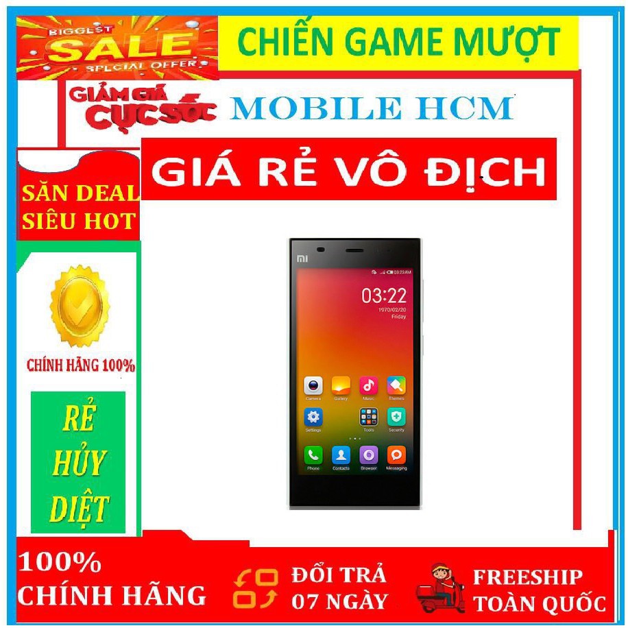 ĐIỆN THOẠI Xiaomi Mi3 - Xiaomi Mi 3 16G mới. Có Tiếng Việt, chơi PUBG-Free Fire-Liên Quân mượt