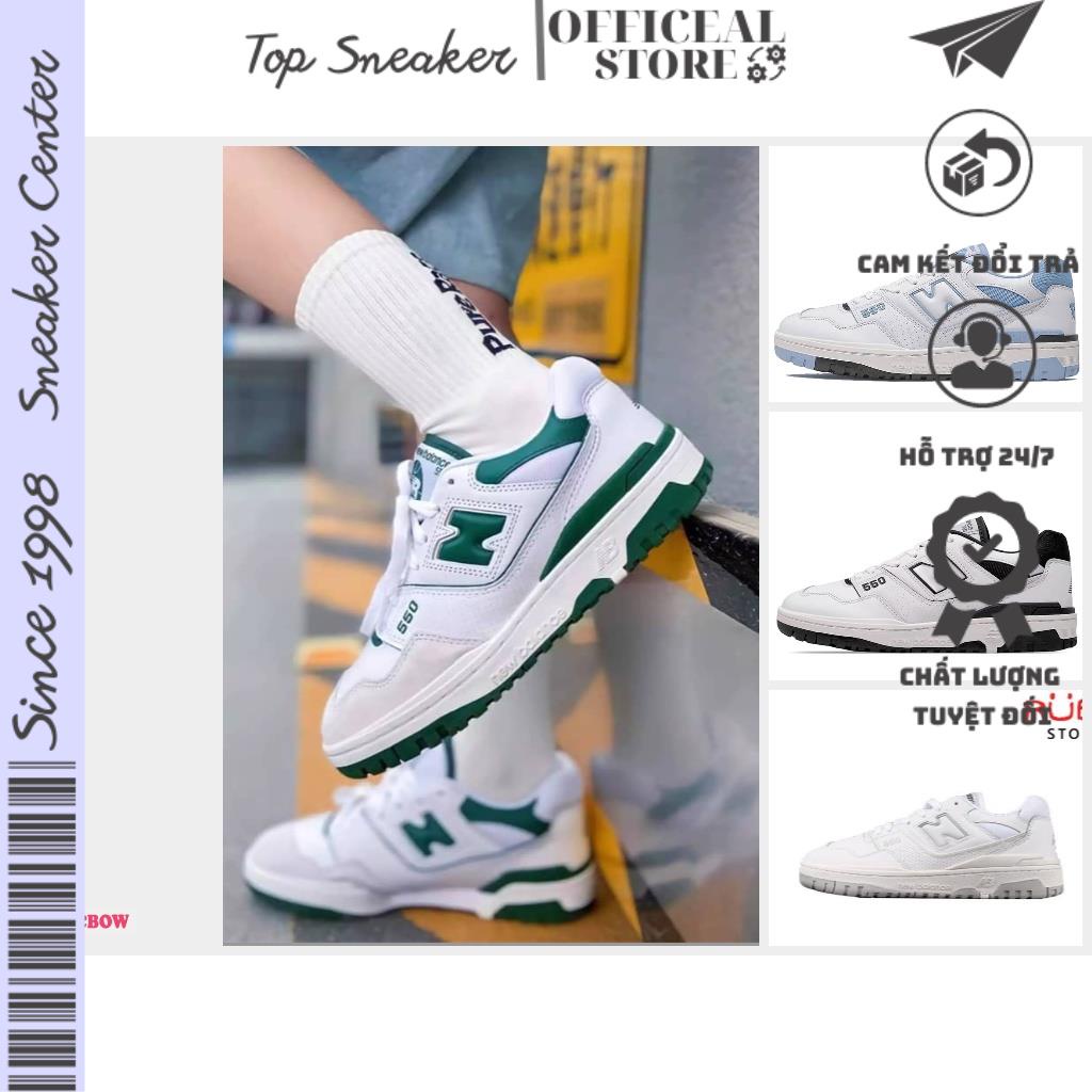 Giày 𝐧𝐞𝐰 𝐛𝐚𝐥𝐚𝐧𝐜𝐞 𝟓𝟓𝟎,NB550 Xanh Lá, Gìay Thể Thao Nam Nữ Newbalen 550 Đế Cao kem Phối Xanh Lá, Xanh Ngọc, Xanh biển