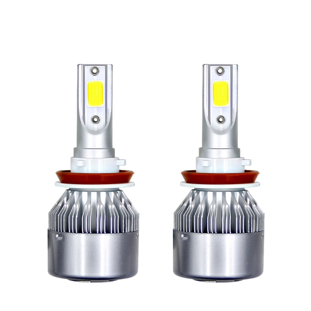 2 đèn LED sương mù H8 H9 H11 200W 20000LM 6000K cho xe hơi