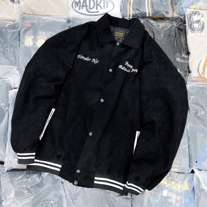 Áo Khoác Bomber 2 Lớp Nhung Gân | Bên Trong Lót Dù WONDER Unisex | BigBuy360 - bigbuy360.vn