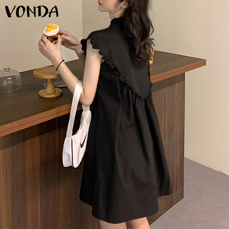 Đầm VONDA thiết kế sát nách cổ V phong cách Hàn Quốc thời trang cho nữ | BigBuy360 - bigbuy360.vn