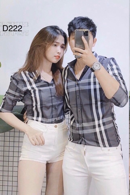 Áo sơ mi nam dài tay kẻ BB 2 màu thời trang