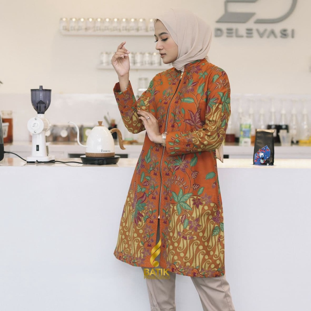 Áo Sơ Mi Công Sở Dài Tay Size Lớn Lớn Cổ Điển Thời Trang Thường Ngày Bằng Cotton Mềm Mại Họa Tiết Batik Cho Nữ