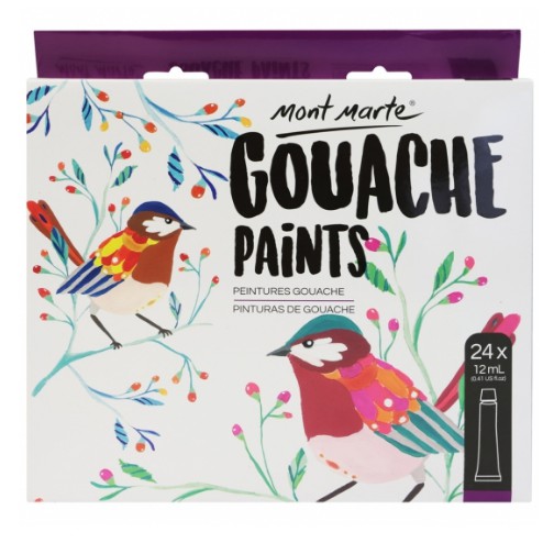 Màu Gouache Mont Marte bộ 12ml ( 12 màu,18 màu, 24 màu)