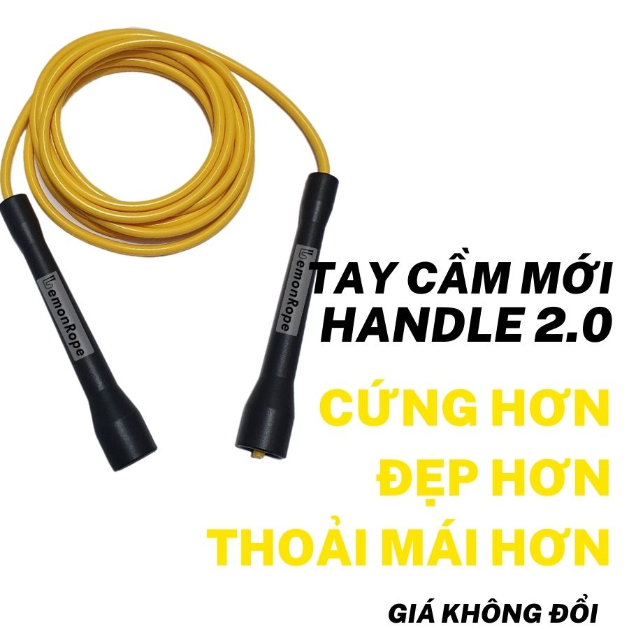 LemonRope Speed - Dây nhảy tốc độ - Dây nhảy thể thao - Chất liệu PVC Vinyl cao cấp, Siêu bền, Chống rối - Màu Đen Hồng