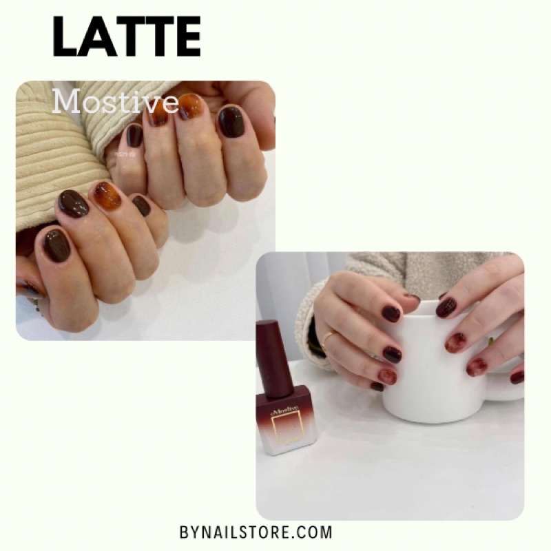 [Mostive] Bộ sản phẩm sơn gel siro cao cấp Hàn Quốc collection Latte (6pcs)