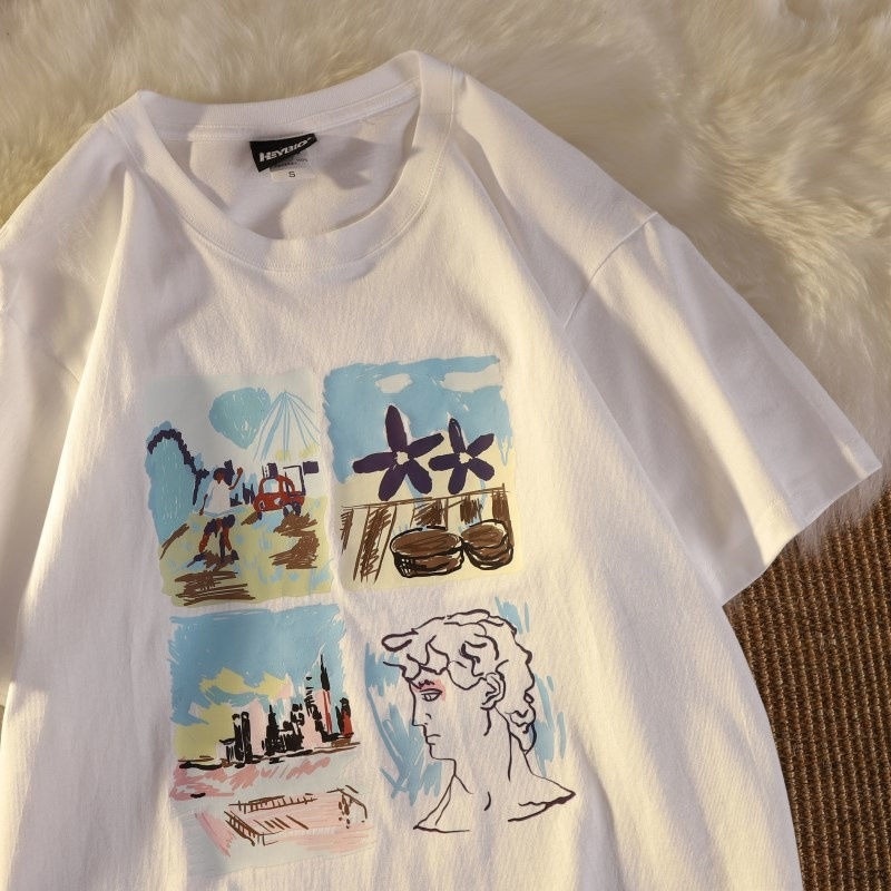 Áo Thun Nữ Tay Lỡ Form Rộng Thời Trang Hàn