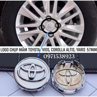 Ốp lazang chụp mâm 56mm Cho Toyota vios Camry Yaris Corolla altis innova  hàng oem loại xịn đẹp.